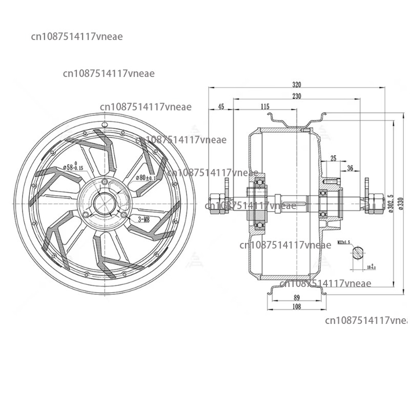 Motor 12000W 12x3.5inch QS260  - đánh giá và giá 12000W Electric Motorcycle Hub Motor