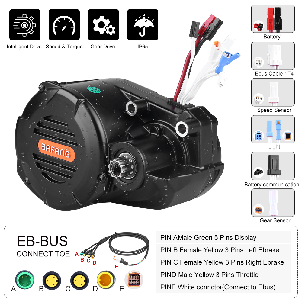 risunmotor M620 G510 48V 52V 1 - đánh giá và giá Mid Drive Conversion Kit 1000W