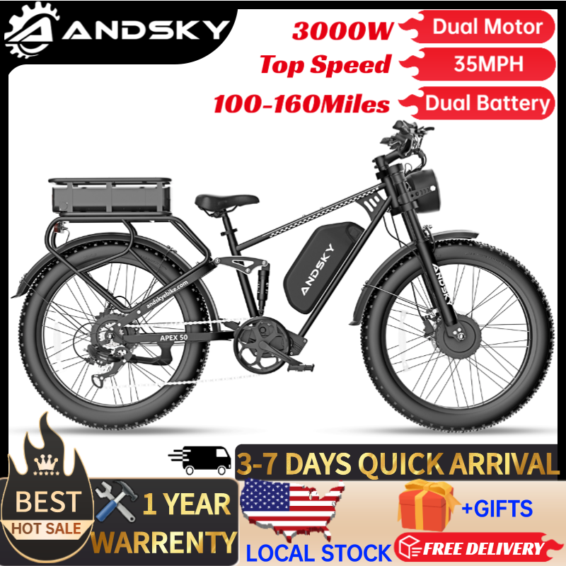 ANDSKY Apex50 AWD Electric Bik - đánh giá và giá Torque Sensor Mid Drive Motor Kit